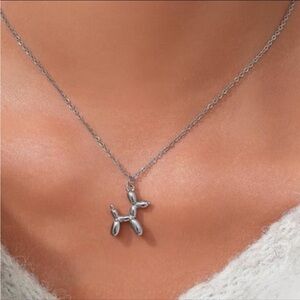 🔅5/$20 silver plated balloon dog necklace